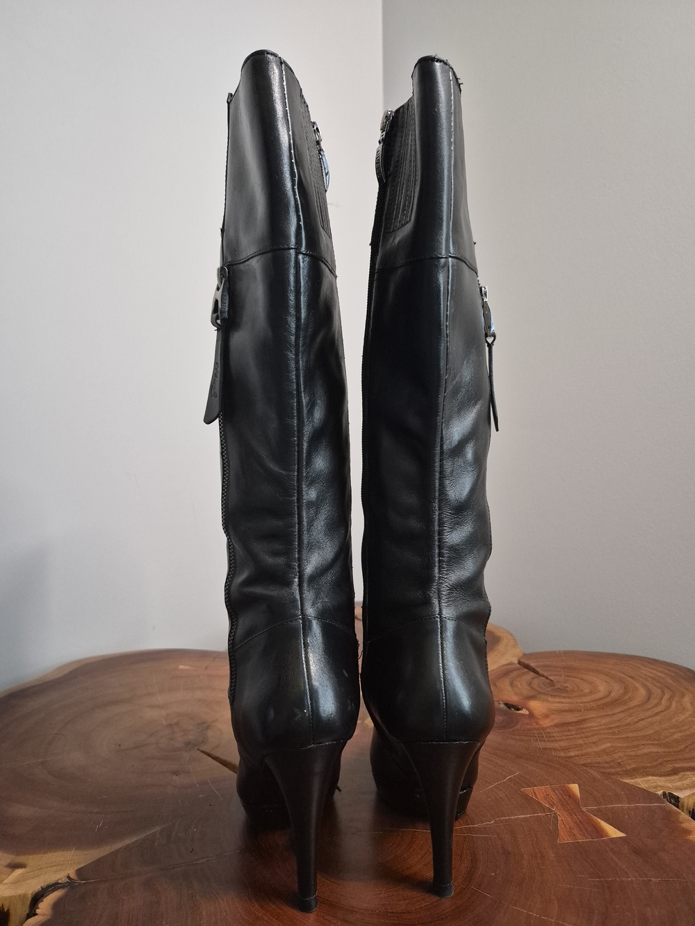 Guess Black Women's Teddie Platform Over-the-Knee Stiletto Boots - Picture 5 of 15